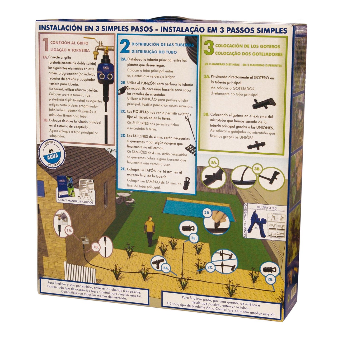 Bevattningskit med programmerbar Aqua Control