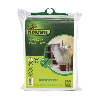 Frostschutz-Überwinterungshülle mit Reißverschluss Hiverzip 2 x 1,80 m Nortene 2 Stück