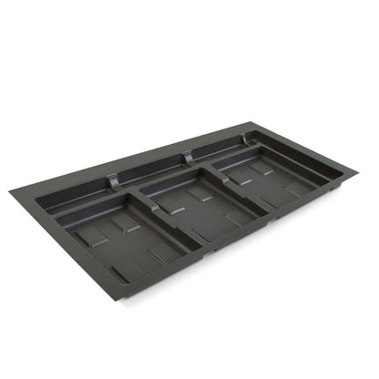 Emuca Base per contenitori cassetto cucina, modulo 900 mm, plastica, grigio antracite Modulo 90