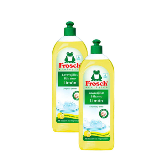 2-pack diskmedel med citrondoft Eco Frosch 750 ml