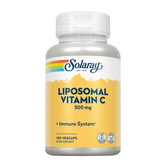 Vitamine C liposomale 500 mg  Convient aux végétaliens SOLARAY  100 gélules végétales
