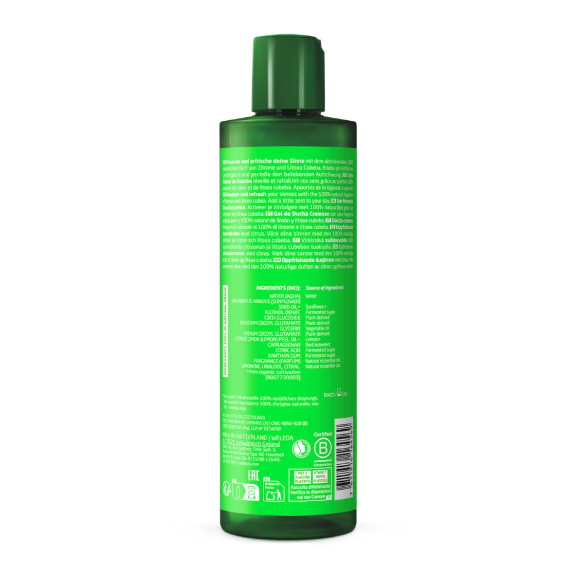 Gel doccia cremoso Refresh Citrus Weleda 400 ml