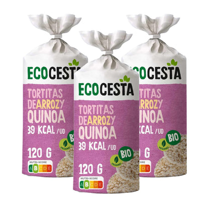 Pakket 3x biologische rijst- en quinoapannenkoeken Ecocesta 120 g
