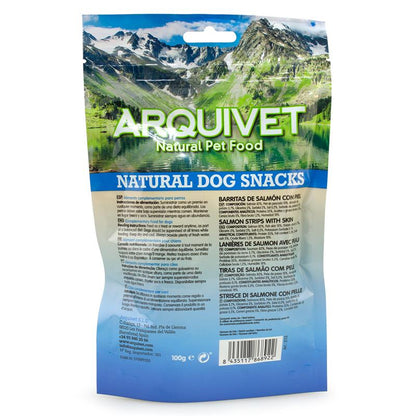 Natürlicher Snack für Hunde Lachsriegel mit Haut Arquivet 100 g