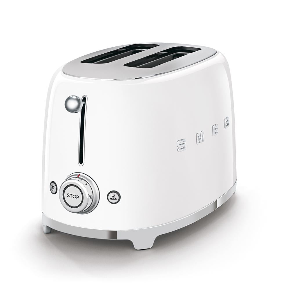 SMEG Toaster mit 2 Schlitzen im Stil der 50er Jahre, weiß