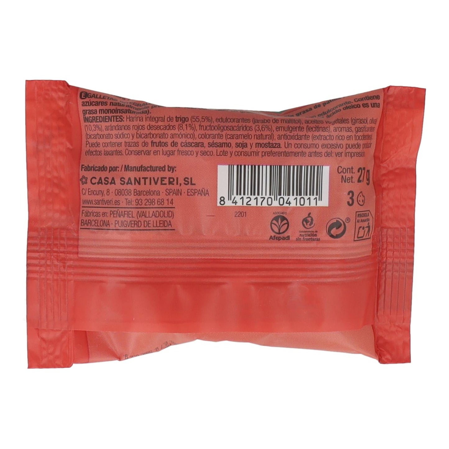 Digestive-koekjes Bosbessen 0% 3 stuks