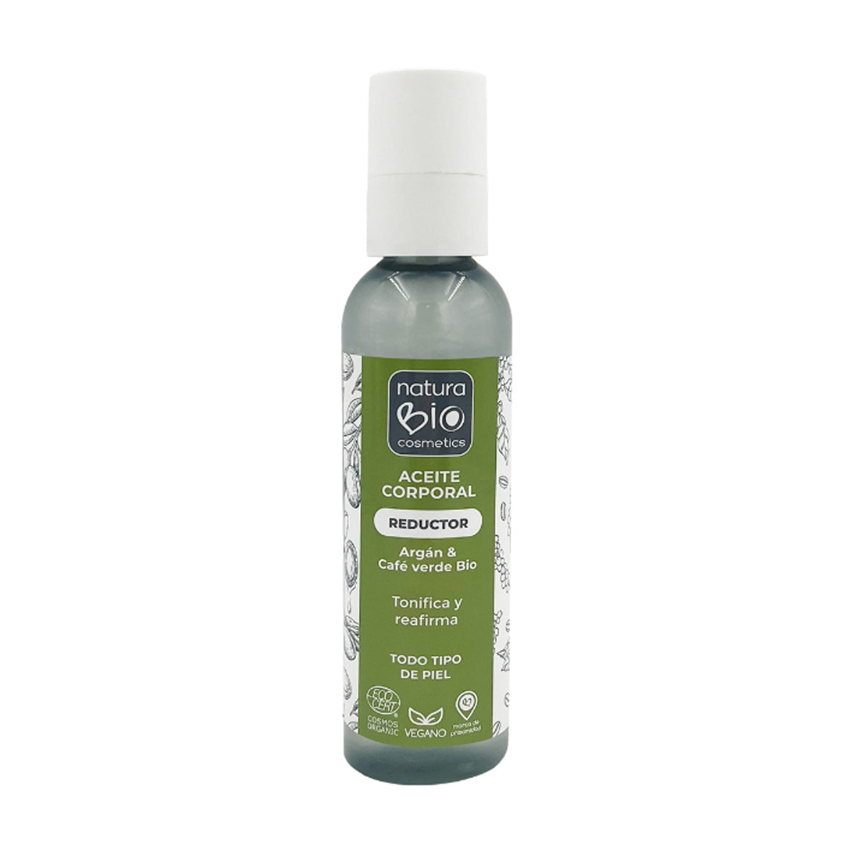 NaturaBIO Cosmetics Organic Argan and Green Coffee Body Oil for Slimming, Shaping and Toning 200 ml