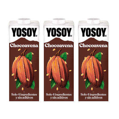 Pack of 3 YOSOY Chocolate Oat Drink 200 ml