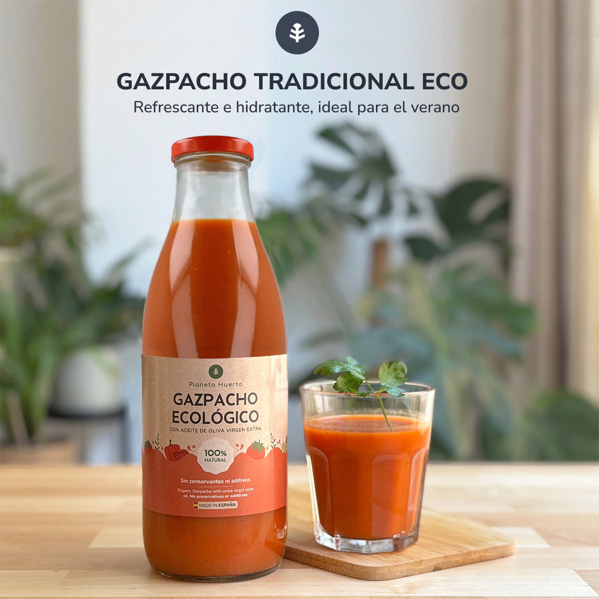 6-pack traditionell gazpacho ECO med extra jungfruolja Planeta Huerto 1 l