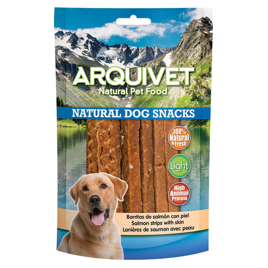 Arquivet Natural Dog Snack Salmon Bars with Skin 100 g