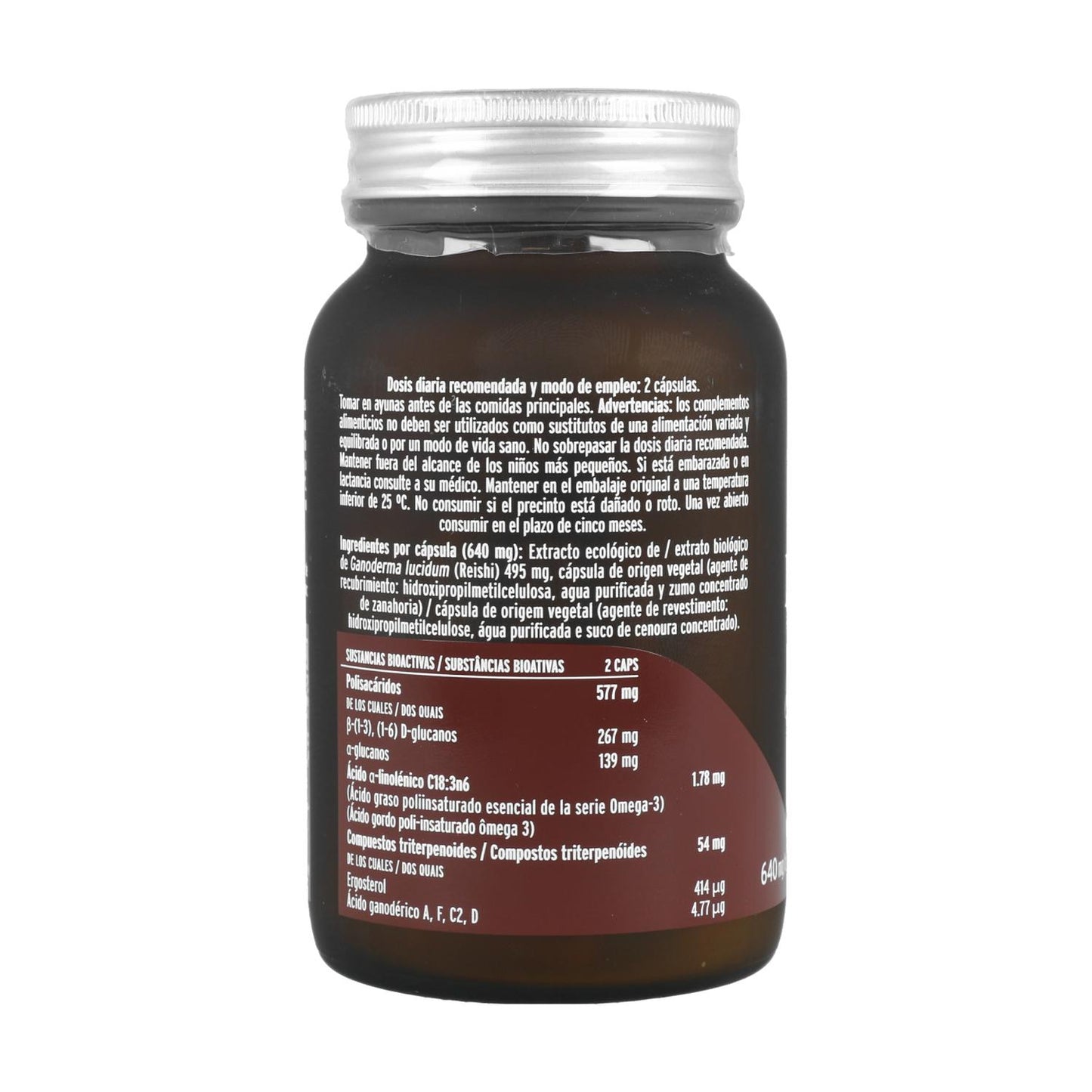 Mico Rei (Ganoderma lucidum) Hifas da Terra 70 capsules