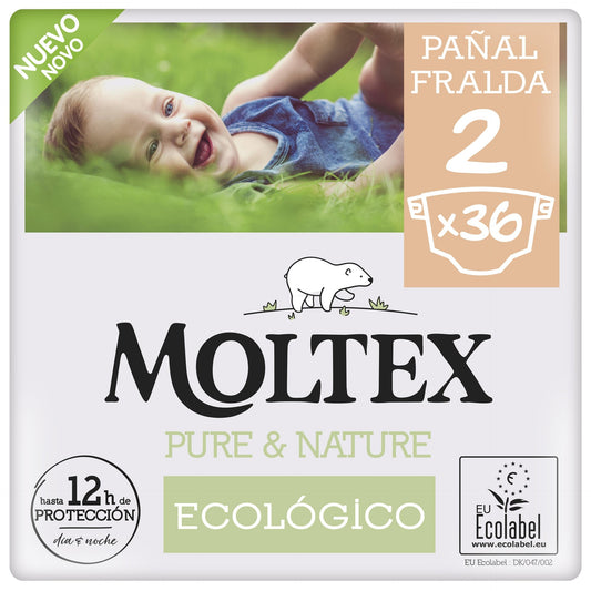 Blöjor  T2 (3-6 kg) Moltex Pure & Nature, 36 st