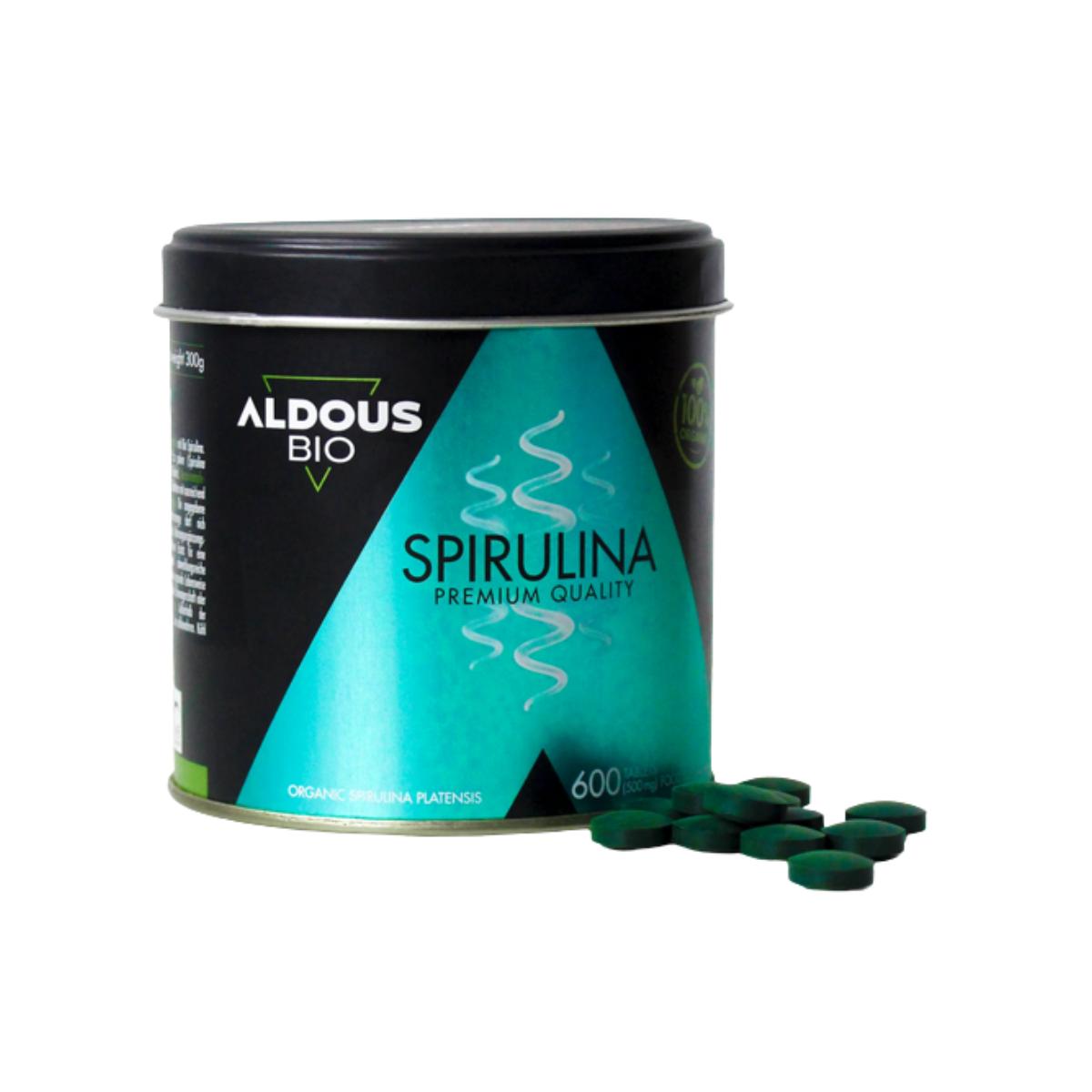 Premium Organic Spirulina, 600 tablets Aldous Bio