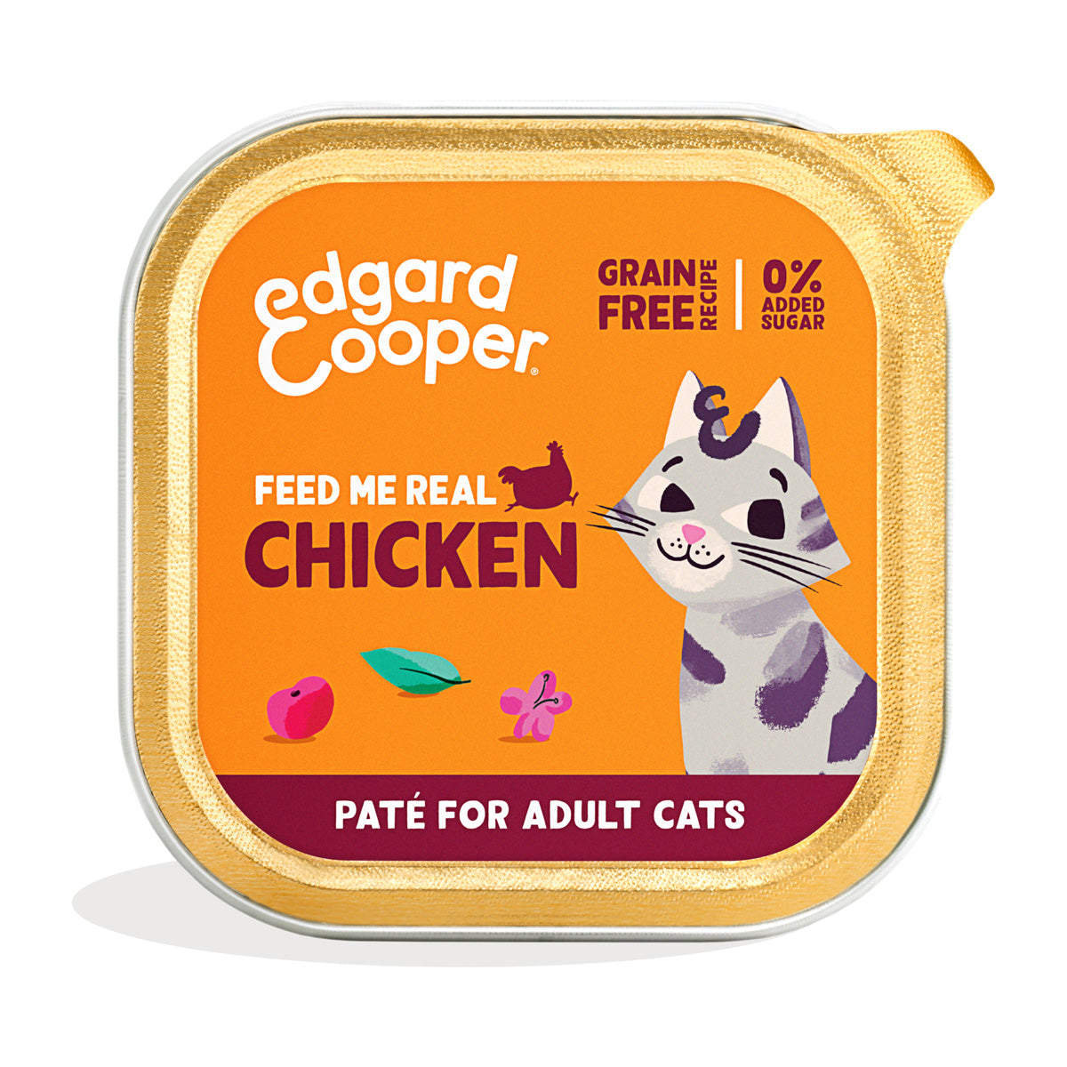 Nassfutter für Katzen Pastete Freilandhuhn Edgard & Cooper 85 g