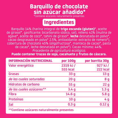 Pack 16x Barre gaufrée enrobée de chocolat ECO Smileat 40 g
