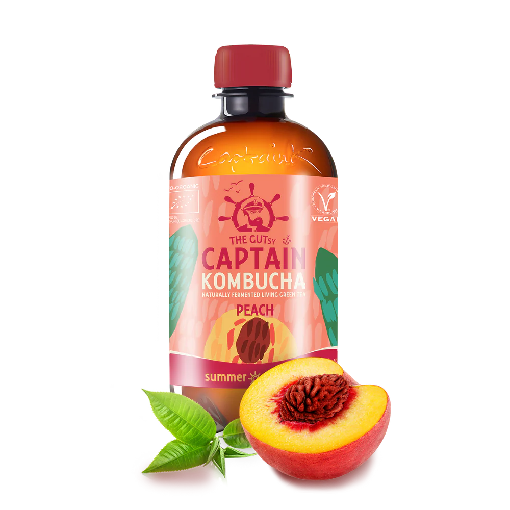 Kombucha Peach BIO Captain Kombucha 1 l