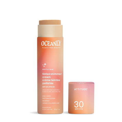 Oceanly - Crème visage avec protection solaire PHYTO-SUN - Avec couleur et brillance - SPF 30, Attitude, 30 g