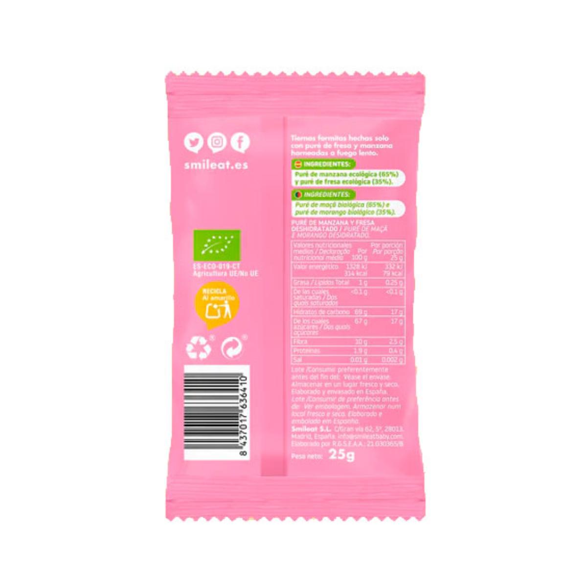 PACK OF 3 ECO Strawberry and Apple Snacks 25 g, Triboo