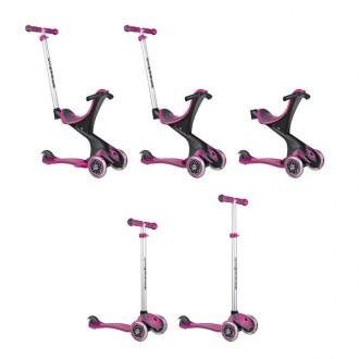 Trottinette convertible Evo Comfort 5 en 1 rose Globber