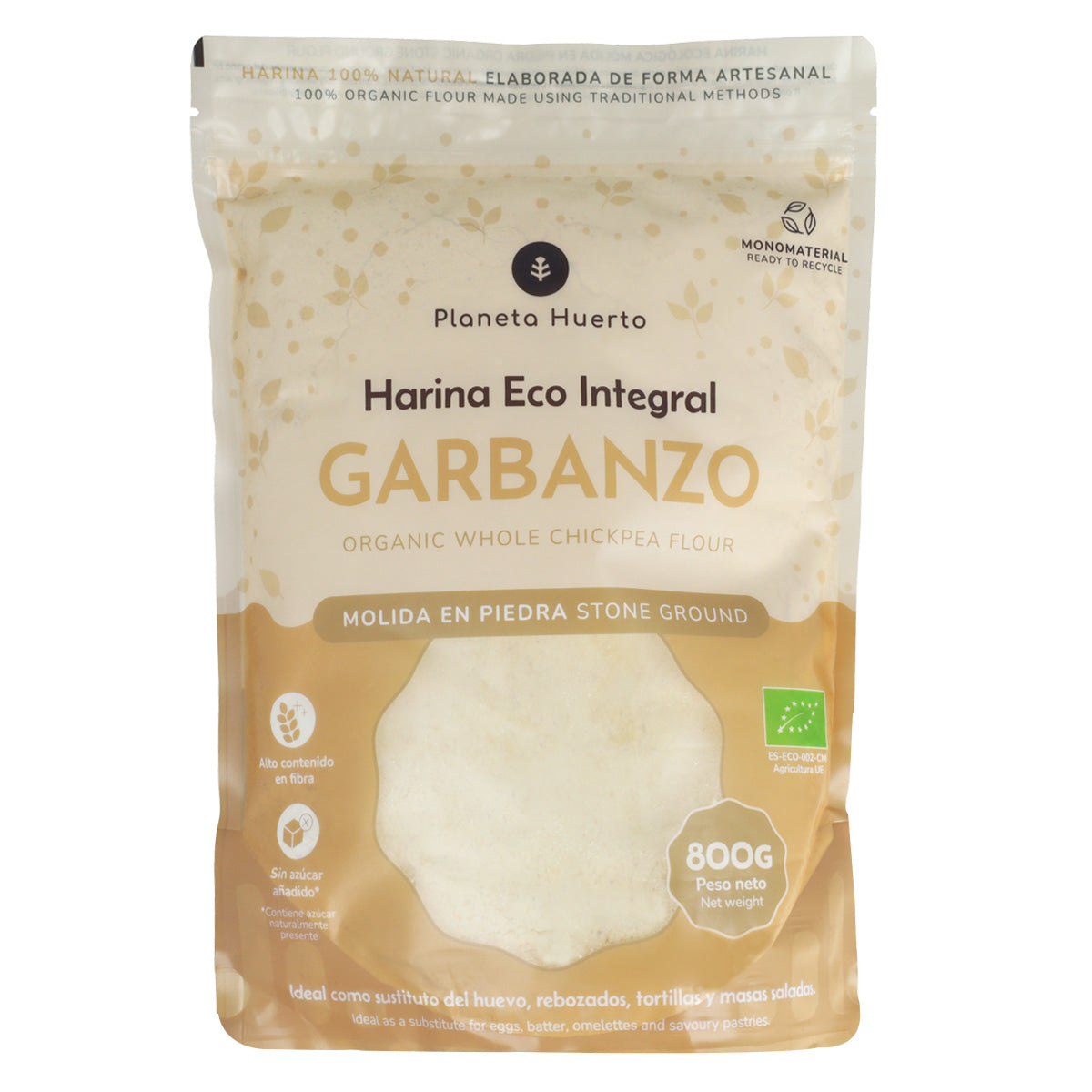 Wholemeal Chickpea Flour Eco Planeta Huerto 800 g