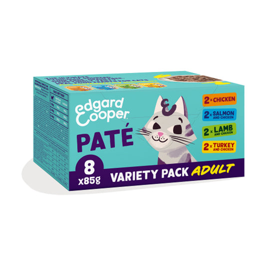 Multipack 8 x 85 g burk paté våtfoder Edgard & Cooper