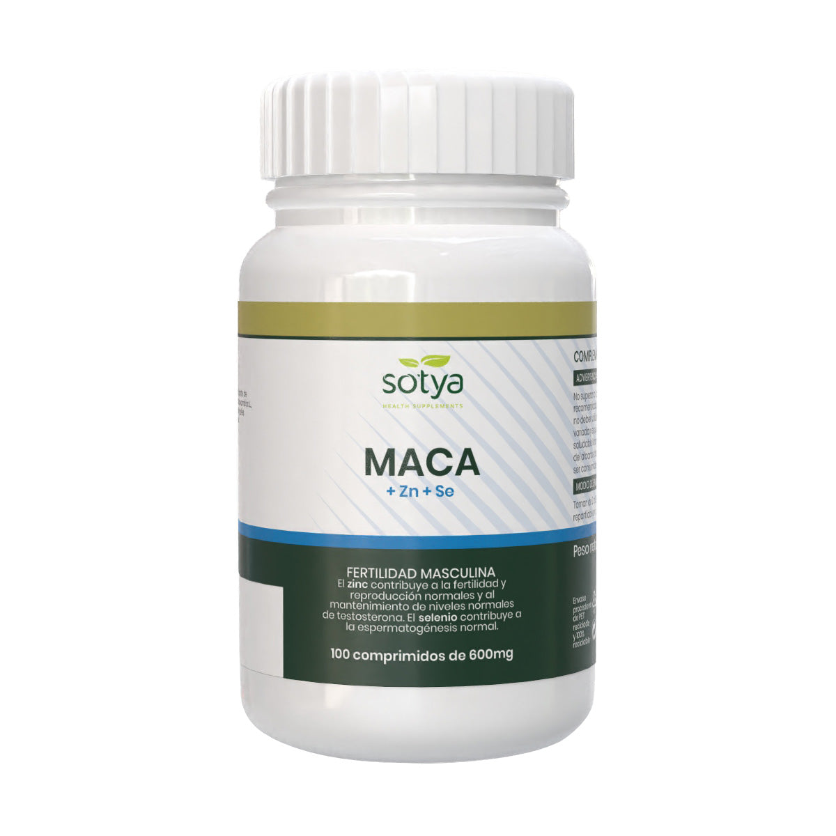 Maca+Zink+Selen 600 mg Sotya 100 tabletter