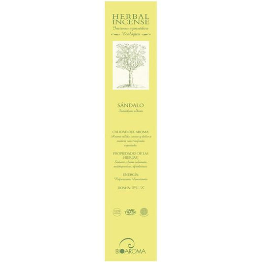 Encens écologique Santal Bioaroma, 12 bâtonnets