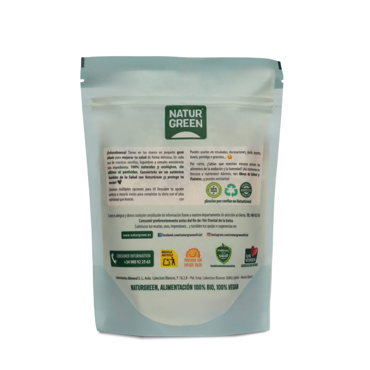 Proteine di piselli Naturgreen  250 g