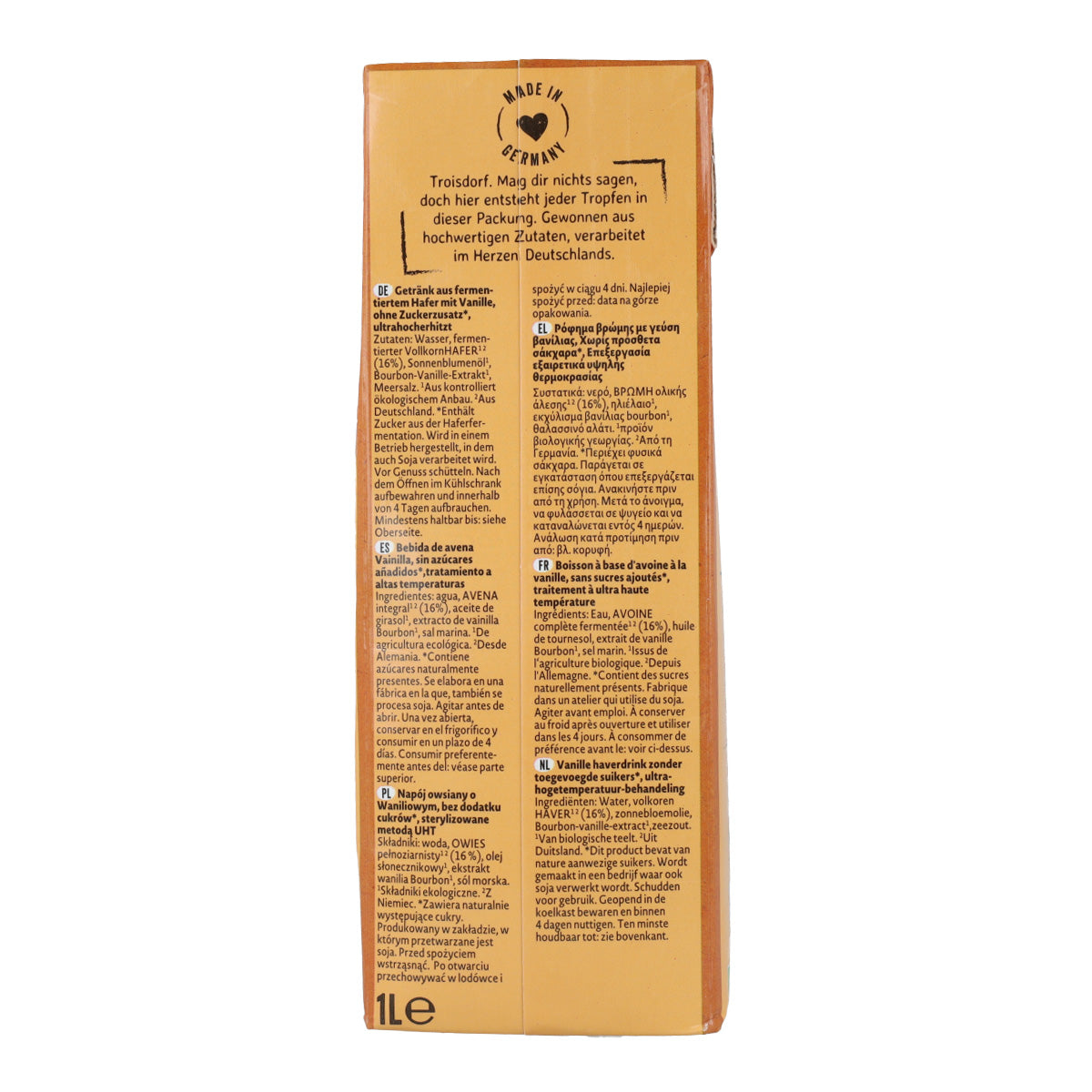 Natumi Organic Vanilla Oat Drink 1 L