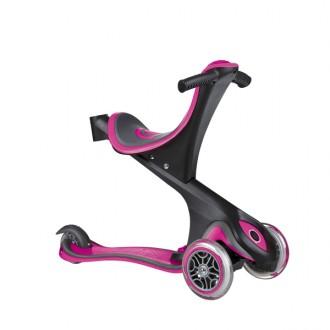 Trottinette convertible Evo Comfort 5 en 1 rose Globber
