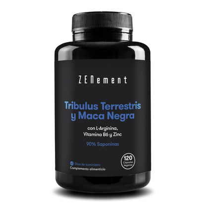 Tribulus Terrestris & Maca Negra, med L-arginin, vitamin B6 och zink, Zenement 120 tabletter