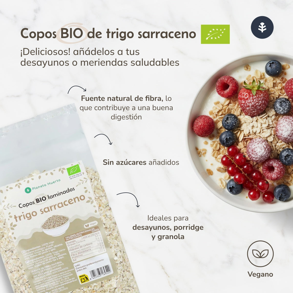 Fiocchi di grano saraceno Eco Planeta Huerto 500 g