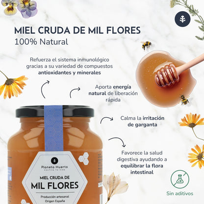 Thousand Flowers Raw Honey Planeta Huerto 500 g