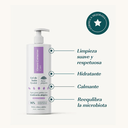 Badgel med lila ris Green Corners Care 400 ml