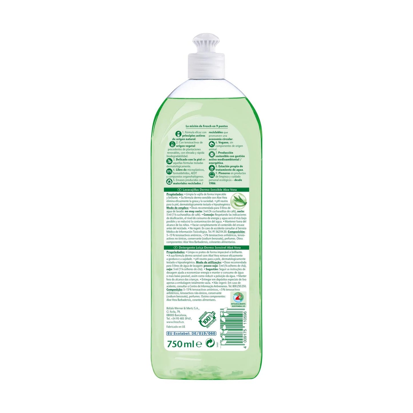 Płyn do mycia naczyń Aloe Vera Eco Frosch 750 ml