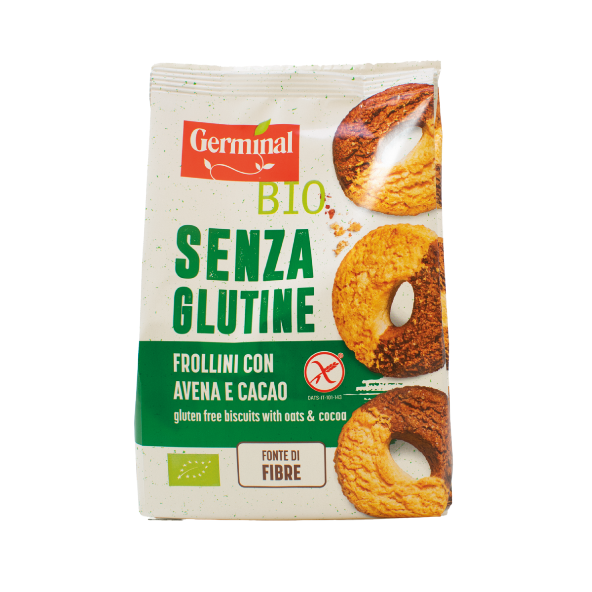 Biscotti d'avena senza glutine con cacao Germinal Bio 250 g