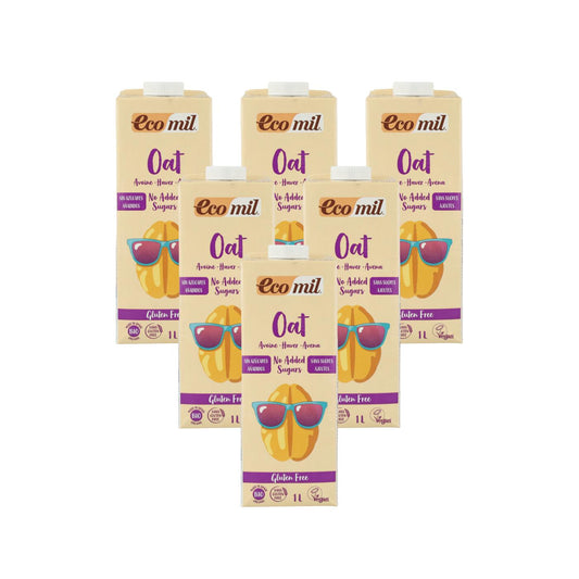 Pack 6 unités Boisson végétale à l'avoine bio sans gluten Ecomil 1 L