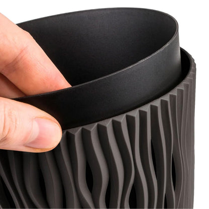 Vaso Duna con inserto grigio talpa D 19 x 17