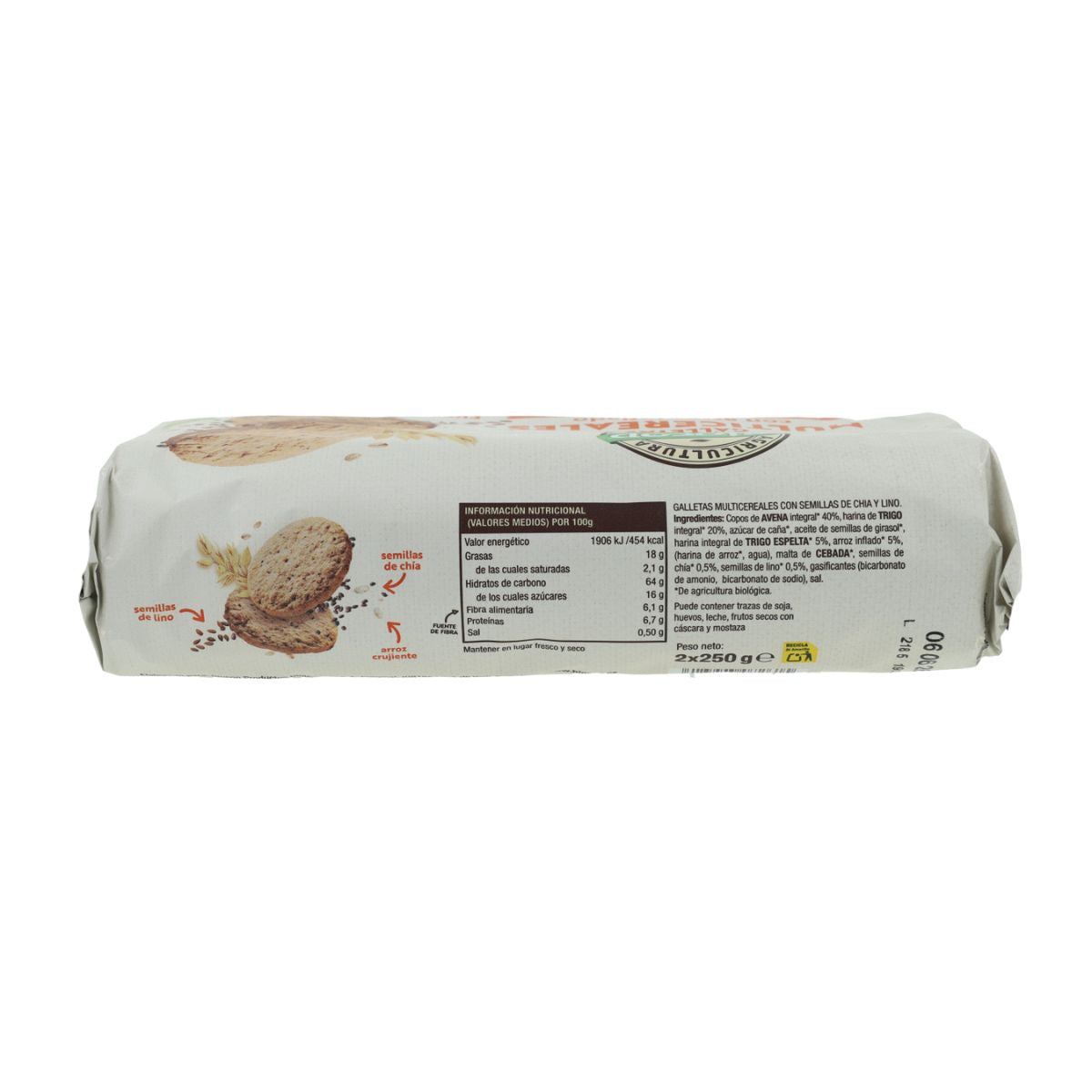 Multigrain-kex med puffat ris BIO Biocop 2 förpackningar 500 g