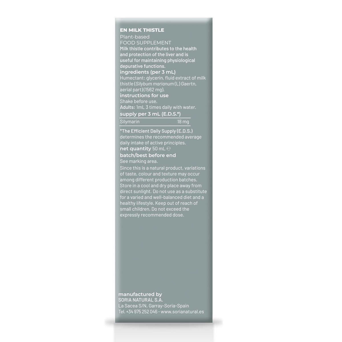 Pack of 3 Soria Natural Milk Thistle Extract, 50 ml