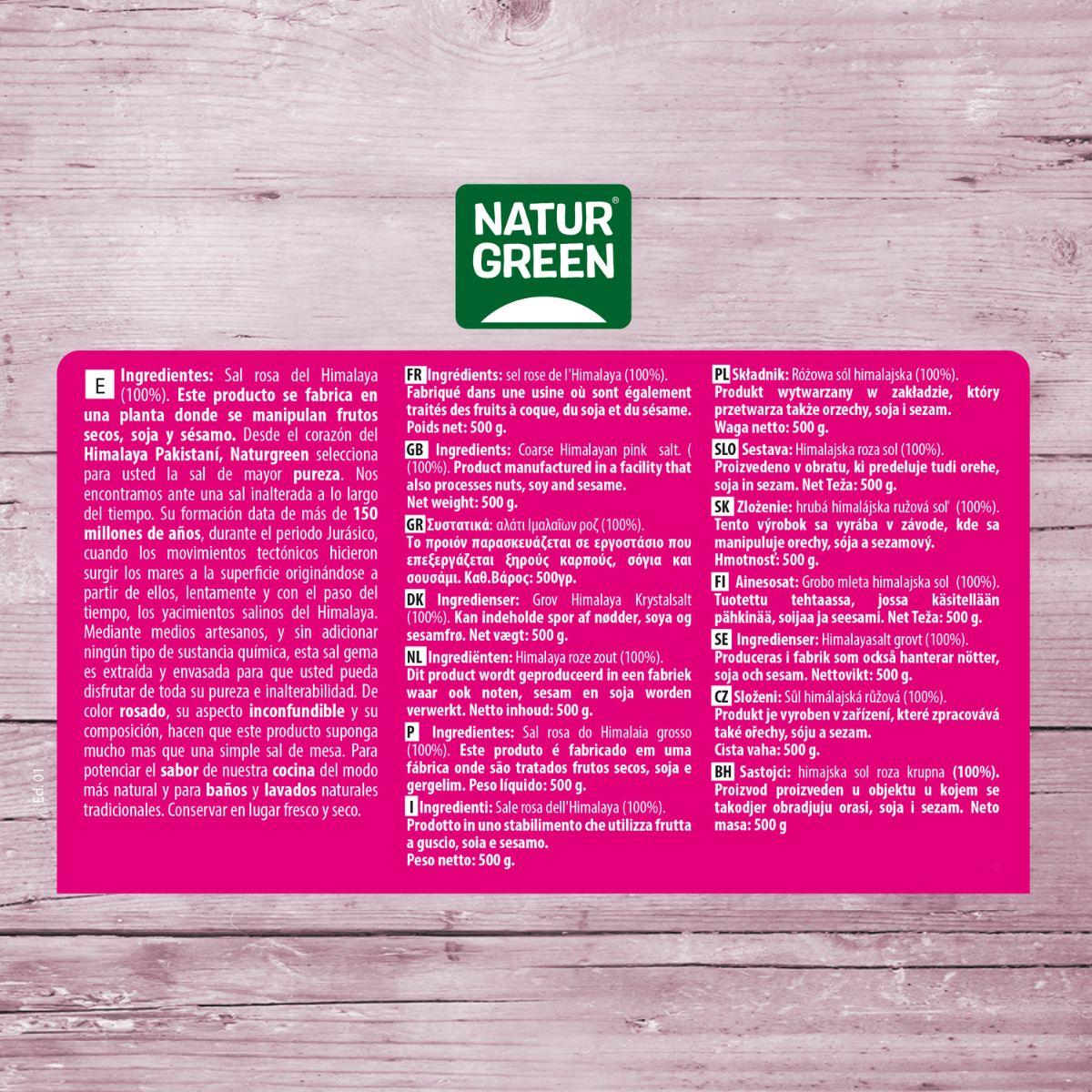 Naturgreen Grobes Himalaya-Salz 500 g