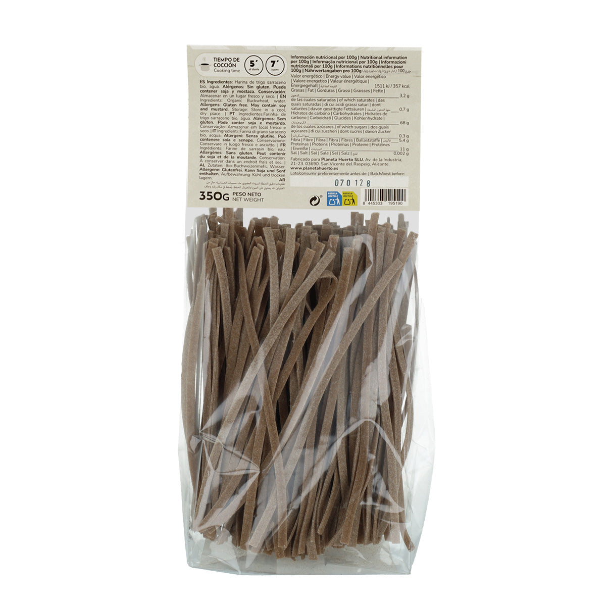 Tagliatelle di grano saraceno ECO senza glutine Planeta Huerto 350 g