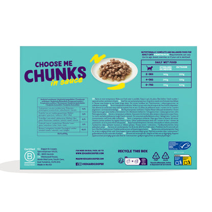 Edgard & Cooper Wet Food Multipack 24 x 85 g Chunks in Sauce