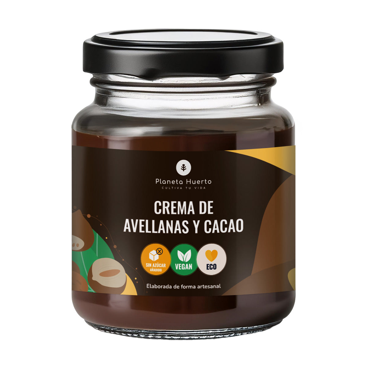 Lot de 2 pots de crème de noisettes et cacao sans sucres ajoutés ECO Planeta Huerto 230 g