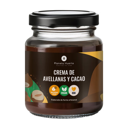Lot de 2 pots de crème de noisettes et cacao sans sucres ajoutés ECO Planeta Huerto 230 g