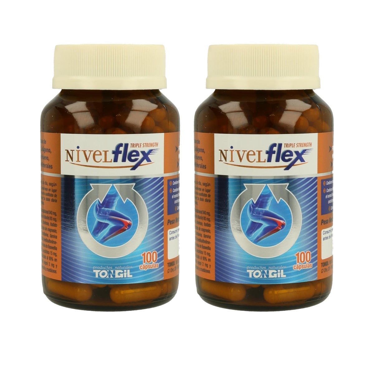 Pack of 2x Nivelflex Tongil 782 mg 100 capsules