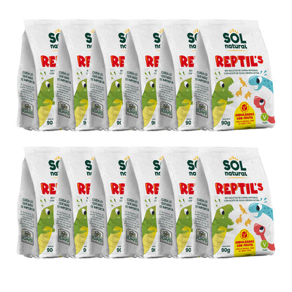 Confezione da 12 biscotti per bambini all'avena e frutta Bio Sol Natural 90 g