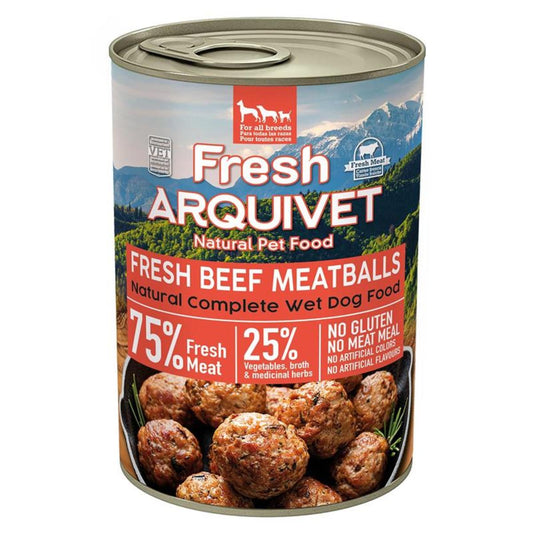 Polpette di manzo fresco Arquivet 400 g Cibo umido per cani con manzo, patate dolci e carote