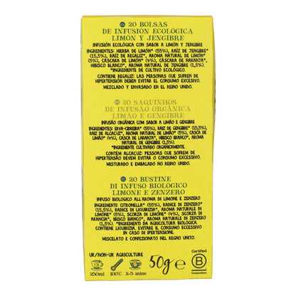 Infusion Supreme Citron et Gingembre Bio Cupper 20 sachets