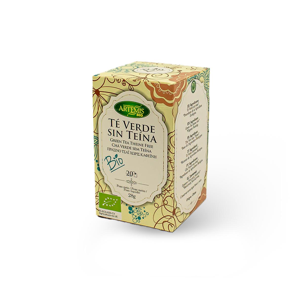 Tè verde senza teina Artemis, 20 bustine